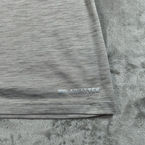 Ariat Laguna Shirt Womens Medium Gray Tek V Neck Short Sleeve Performance - Picture 8 of 9